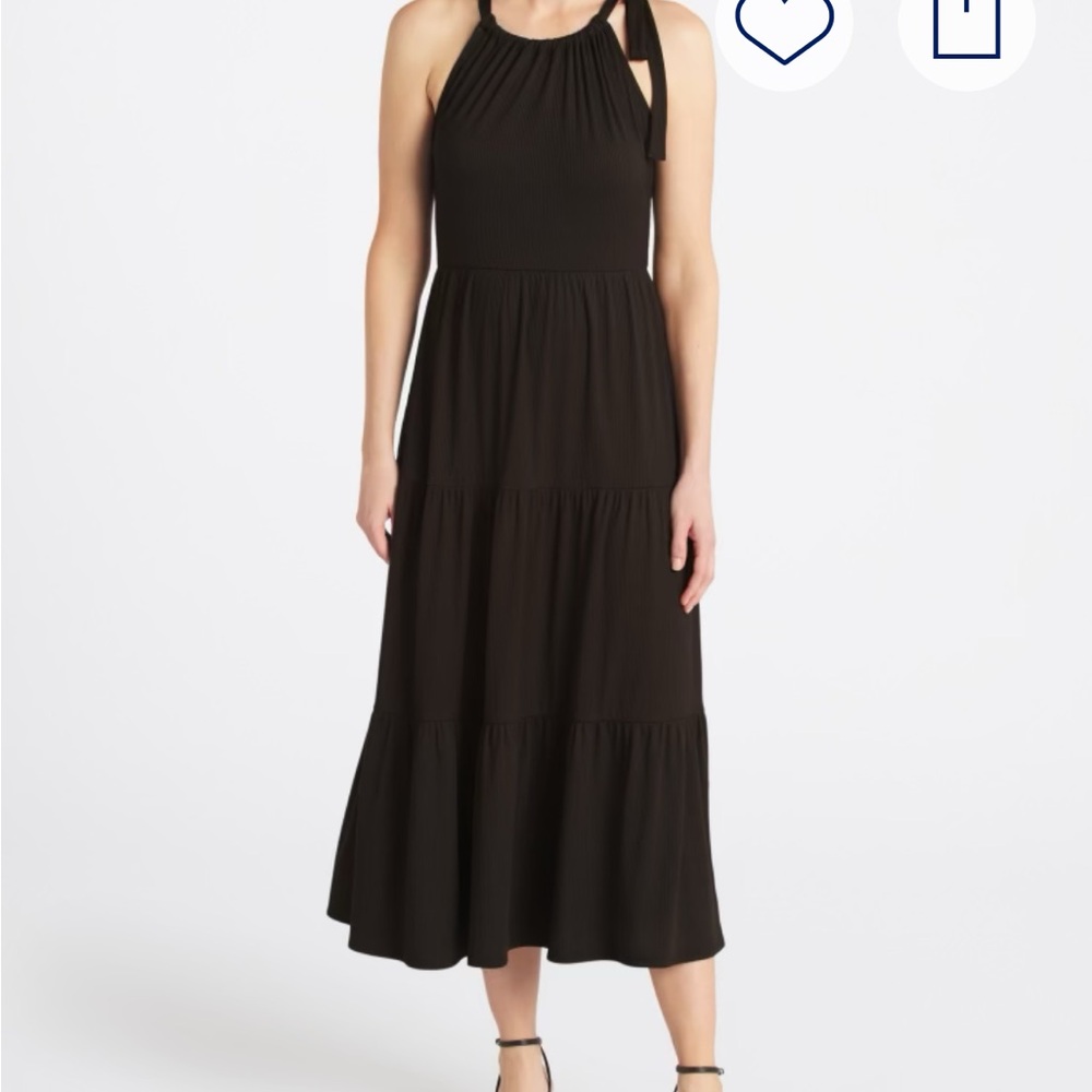 Kaileigh Black Midi Dress NWOT